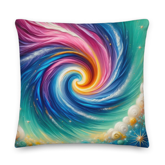 Abstract Art Pillow: Harmonic Hues