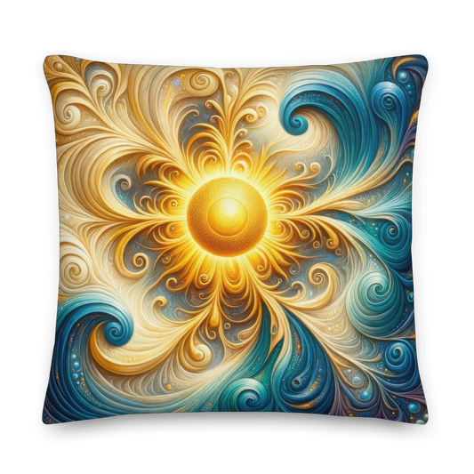 Abstract Art Pillow: Evolutionary Echoes