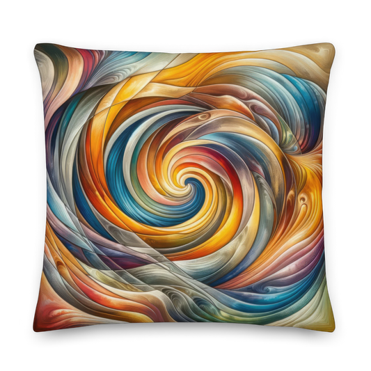 Abstract Art Pillow: Harmonic Fusion