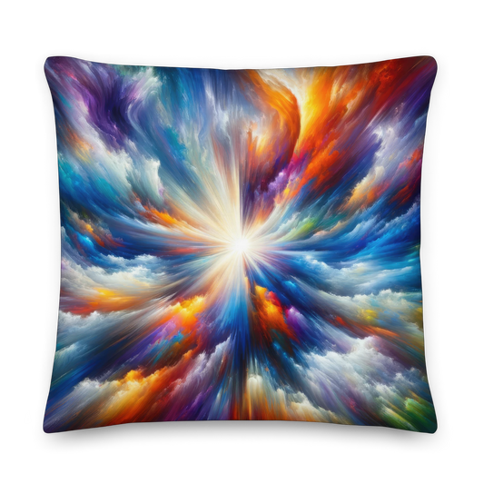 Abstract Art Pillow: Fusion Spectrum