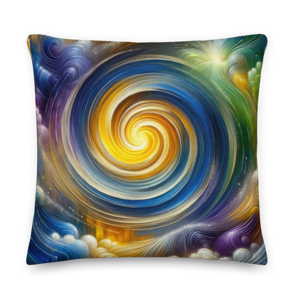 Abstract Art Pillow: Illuminated Integration