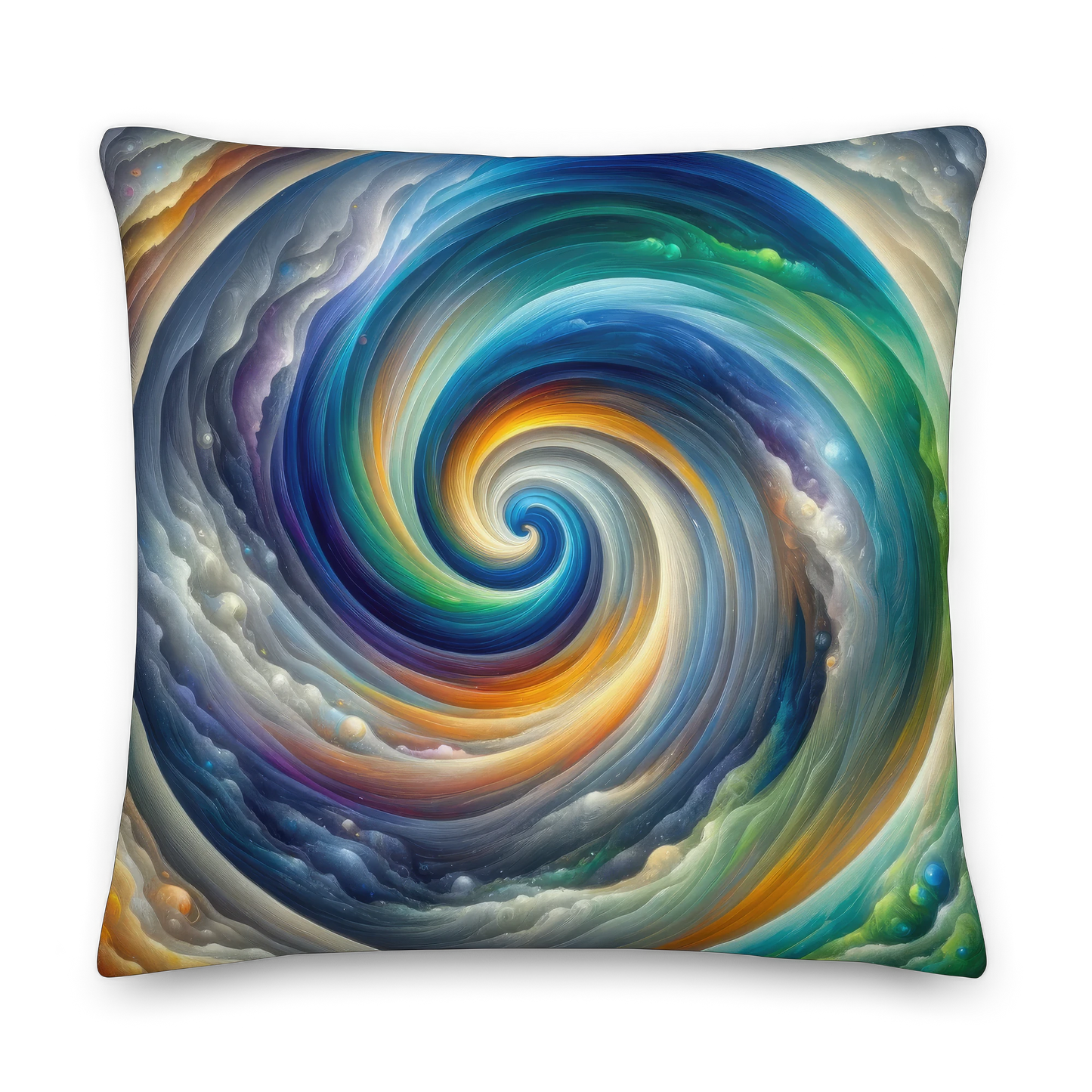 Abstract Art Pillow: Evolving Reflections