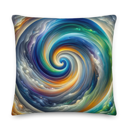 Abstract Art Pillow: Evolving Reflections