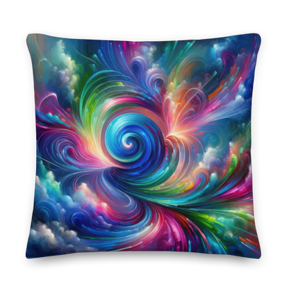 Abstract Art Pillow: Futuristic Fusion