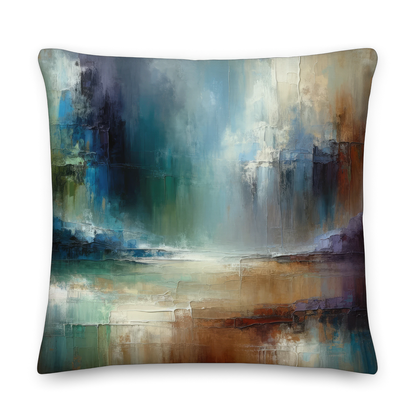 Abstract Art Pillow: Visionary Vistas