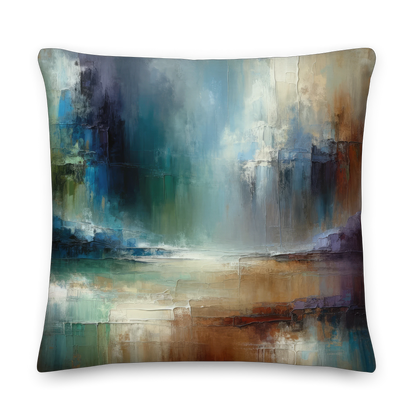 Abstract Art Pillow: Visionary Vistas