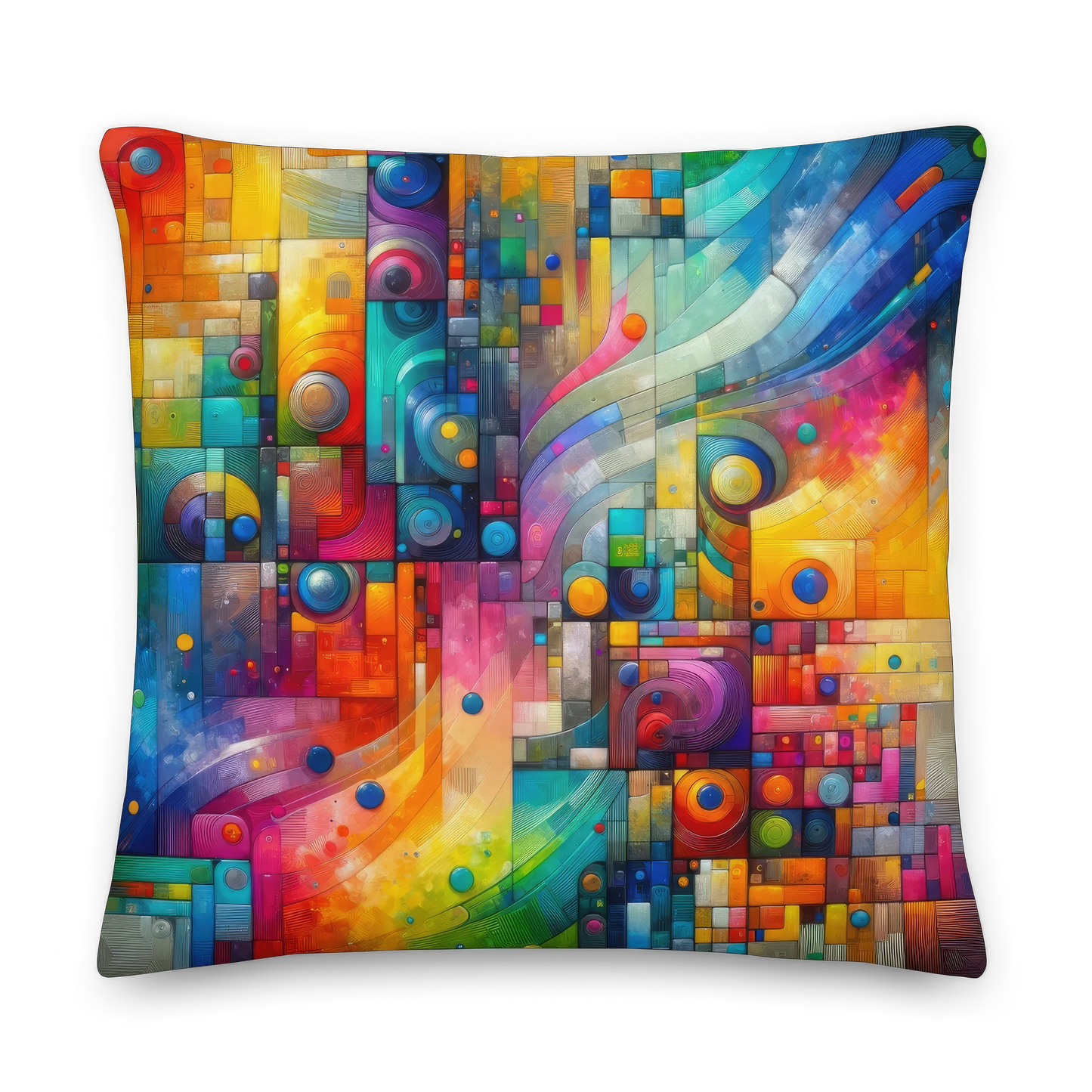 Abstract Art Pillow: Innovation Spectrum