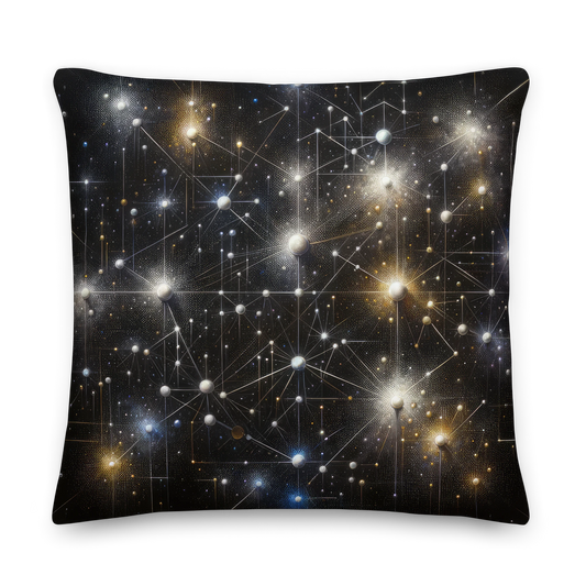 Abstract Art Pillow: Cognitive Constellations
