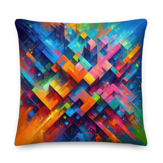 Abstract Art Pillow: Innovation's Canvas