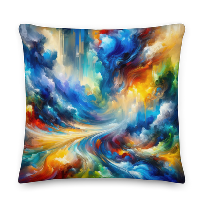 Abstract Art Pillow: Exploration Spectrum