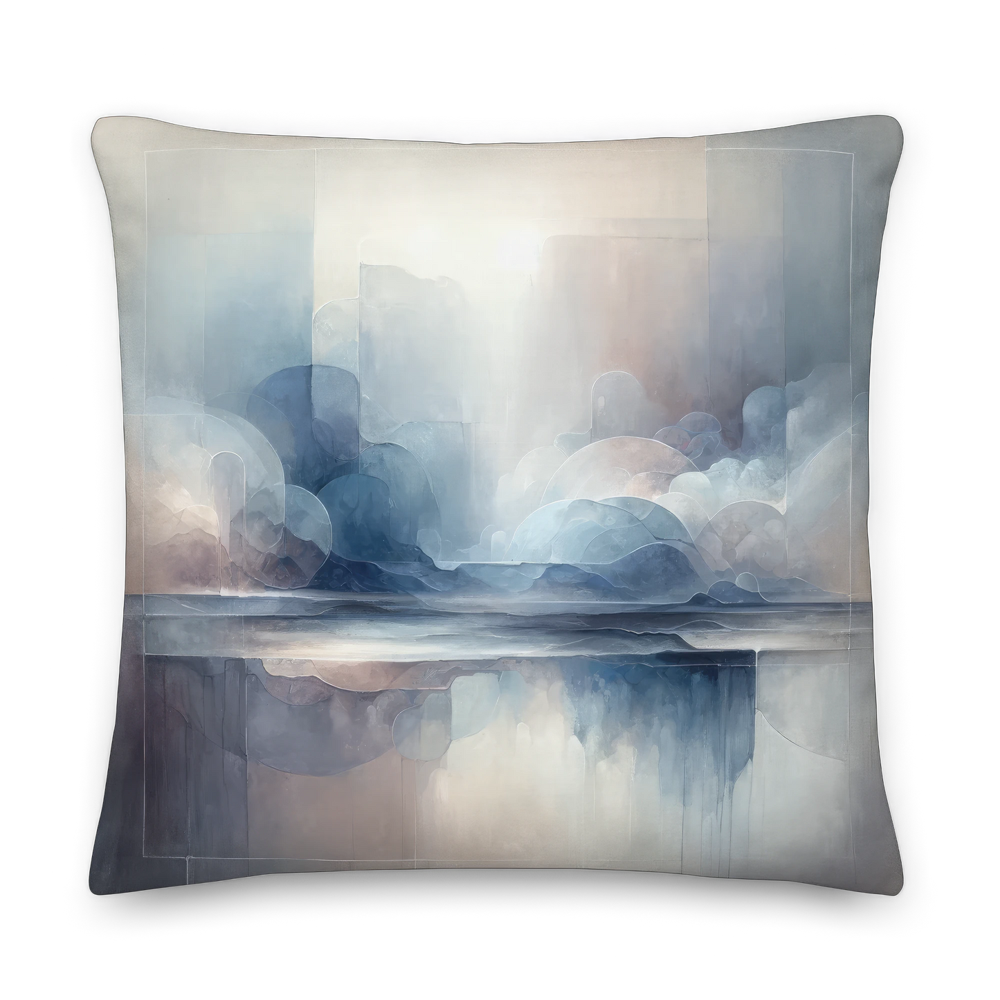 Abstract Art Pillow: Reflective Depths