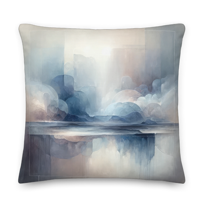 Abstract Art Pillow: Reflective Depths