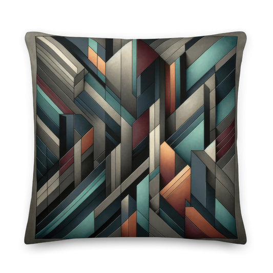 Abstract Art Pillow: Strategic Dimensions