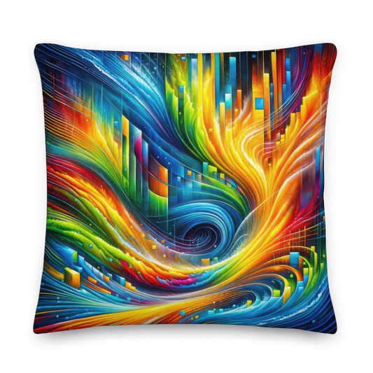 Abstract Art Pillow: Dynamic Resonance