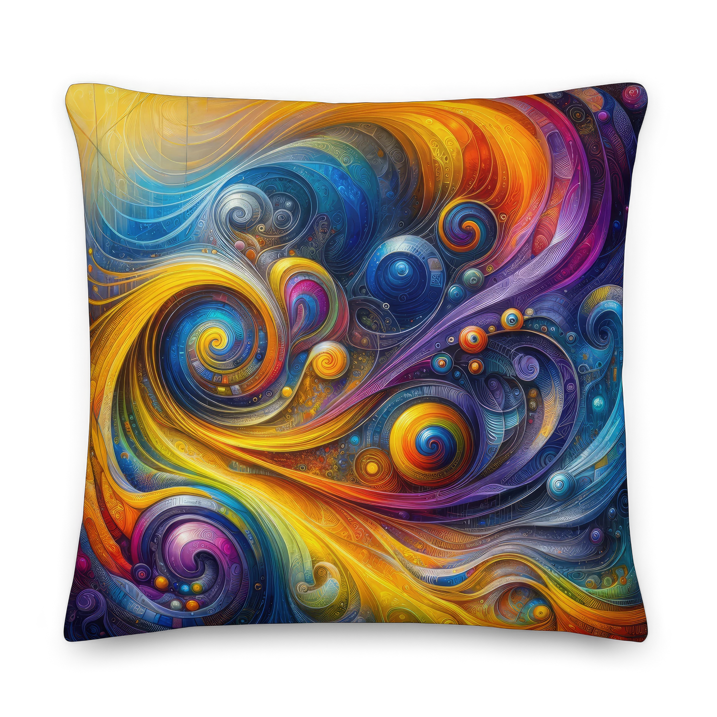 Abstract Art Pillow: Curiosity's Canvas