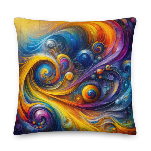 Abstract Art Pillow: Curiosity's Canvas