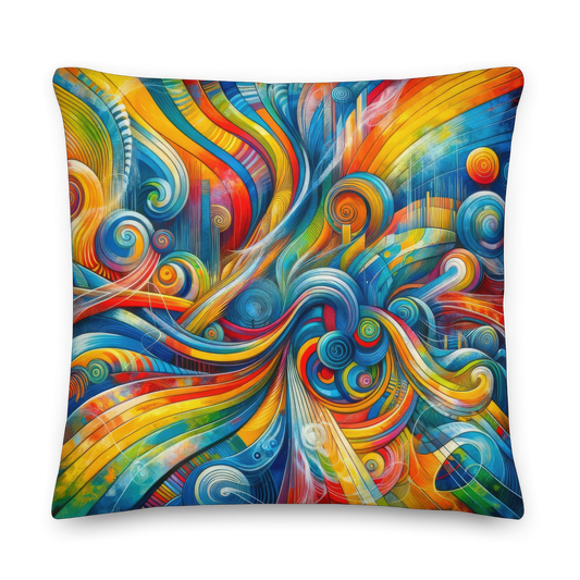 Abstract Art Pillow: Creative Pulse