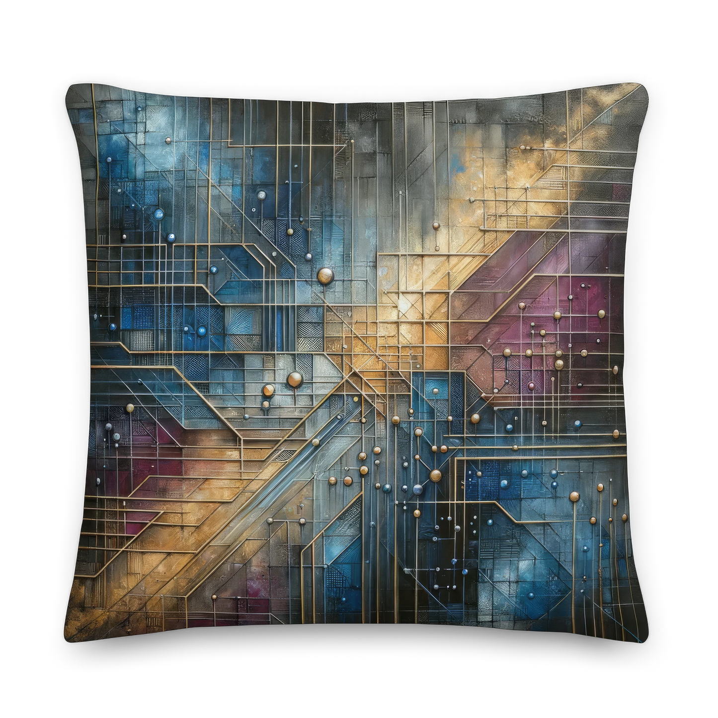 Abstract Art Pillow: Strategic Visions