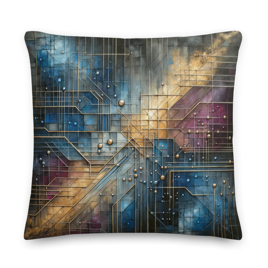 Abstract Art Pillow: Strategic Visions