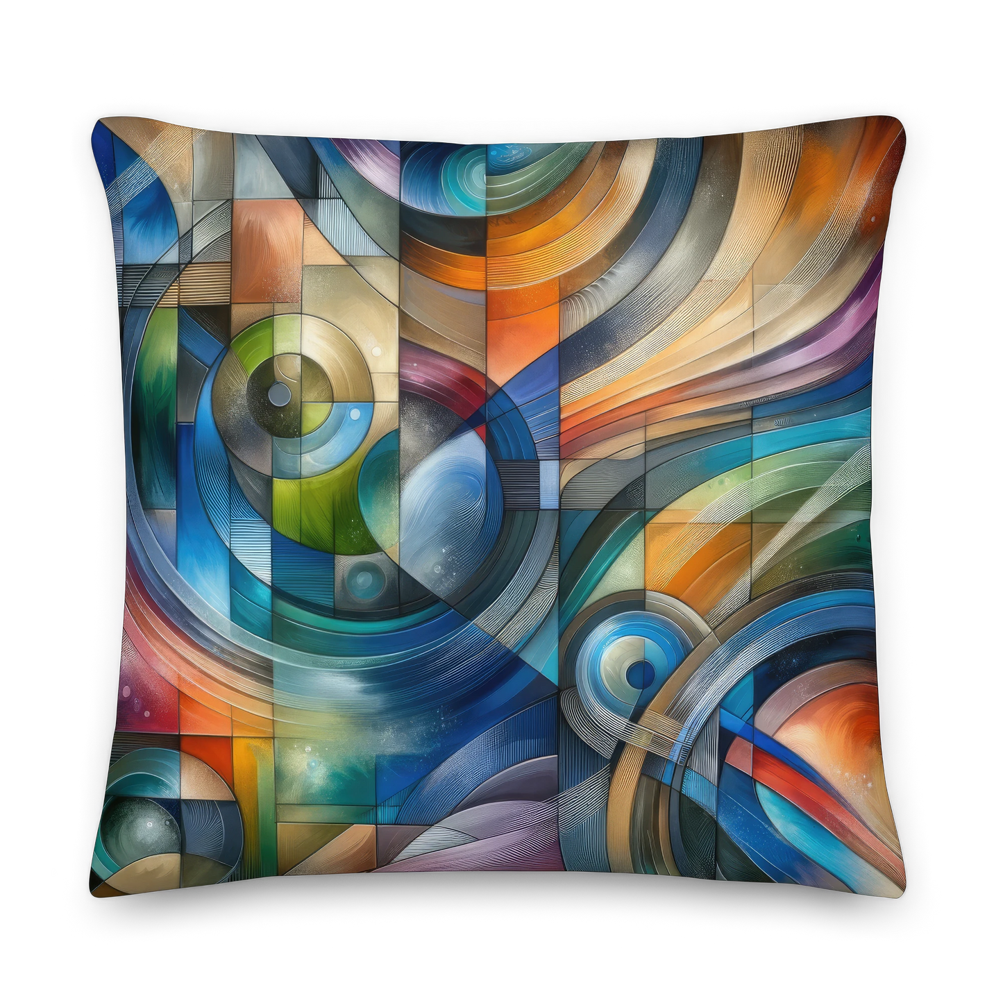 Abstract Art Pillow: Synergy in Motion