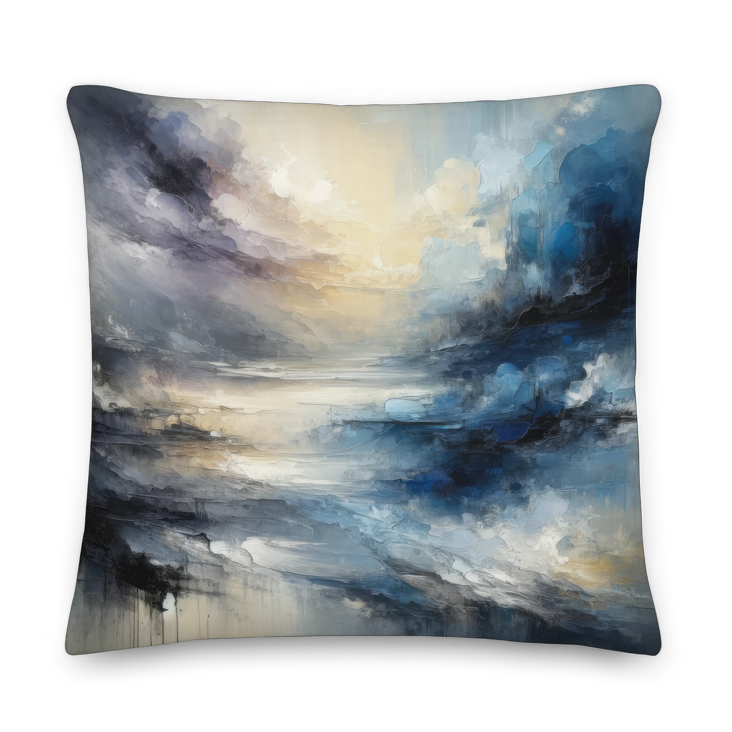 Abstract Art Pillow: Horizon of Tomorrow