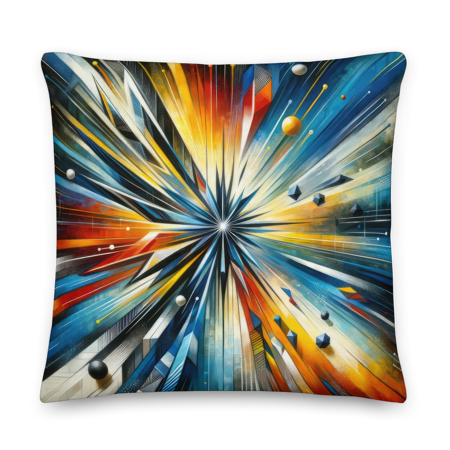 Abstract Art Pillow: Innovation Nexus