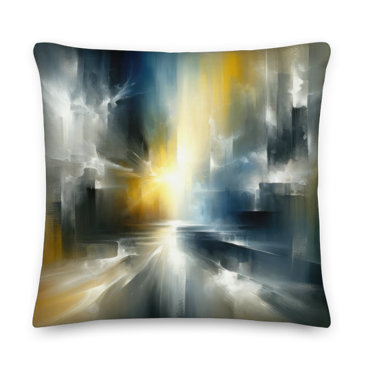 Abstract Art Pillow: Enlightening Horizons