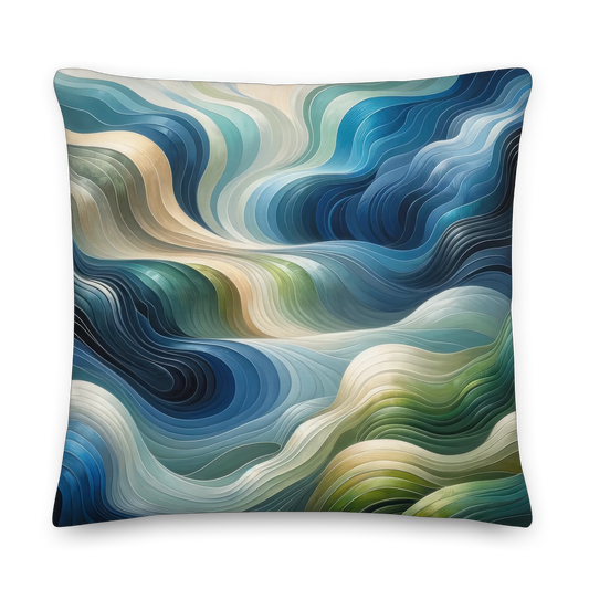 Abstract Art Pillow: Responsive Echo