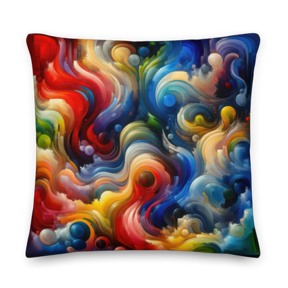 Abstract Art Pillow: Dynamic Flux