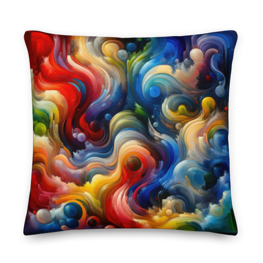 Abstract Art Pillow: Dynamic Flux