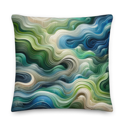 Abstract Art Pillow: Progressive Currents