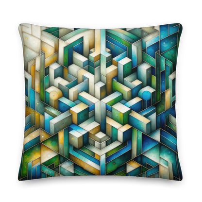 Abstract Art Pillow: Harmony in Complexity