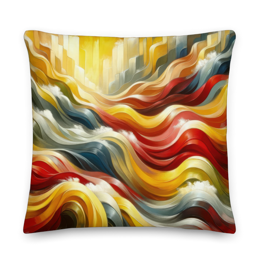 Abstract Art Pillow: Empowerment Waves