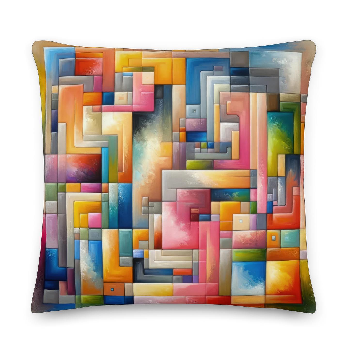 Abstract Art Pillow: Harmony in Diversity