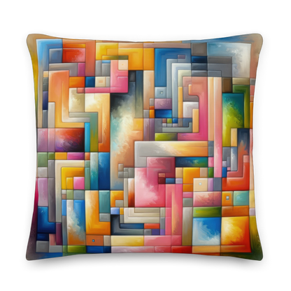 Abstract Art Pillow: Harmony in Diversity