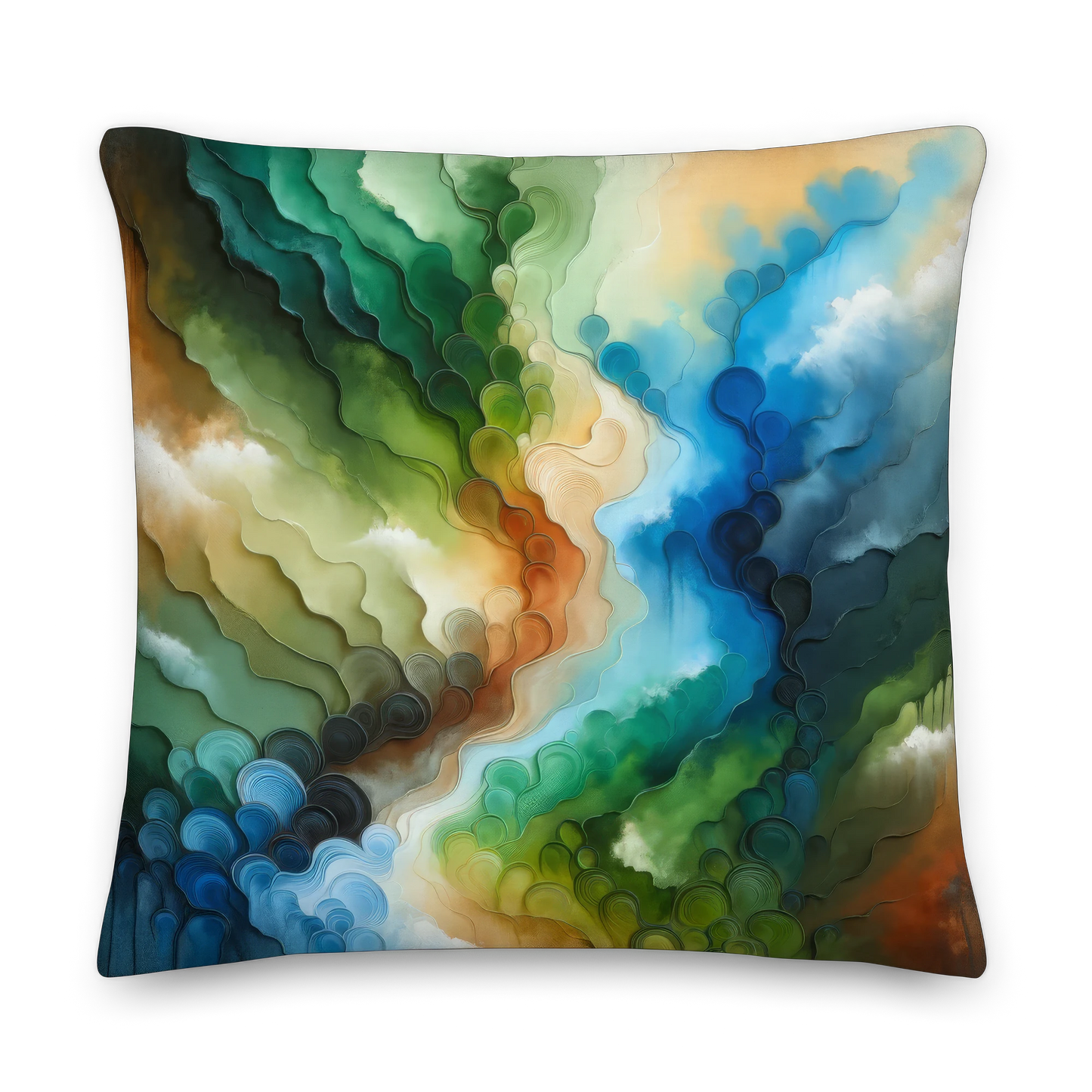 Abstract Art Pillow: Evolving Essence