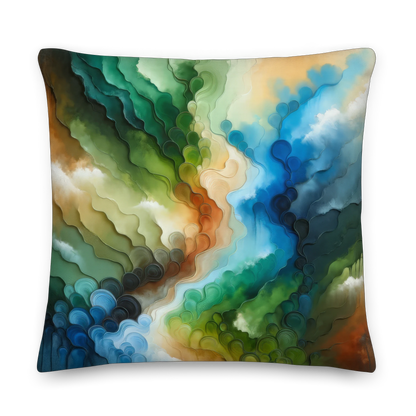 Abstract Art Pillow: Evolving Essence