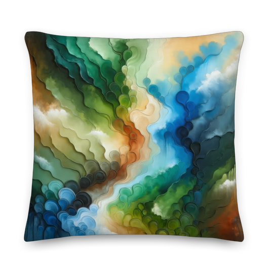 Abstract Art Pillow: Evolving Essence