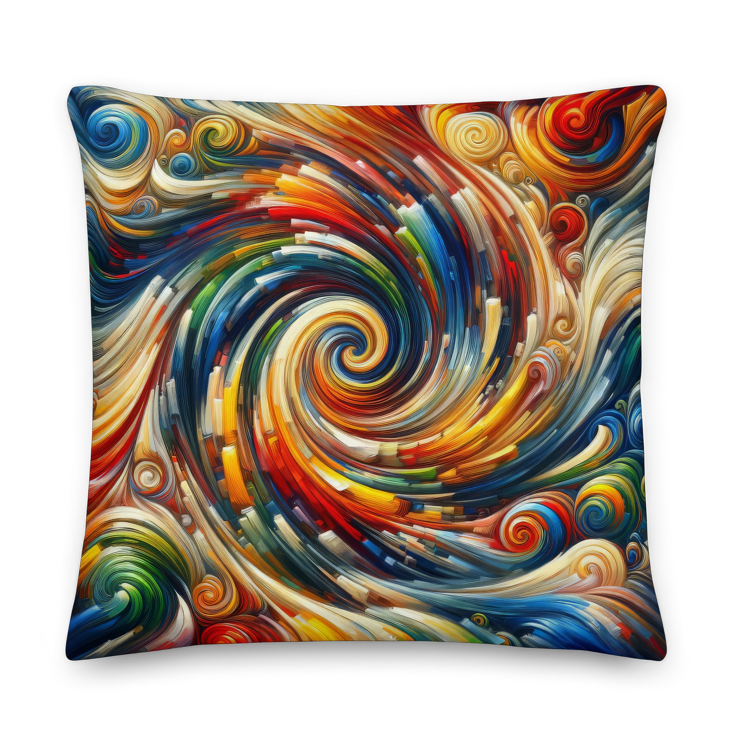 Abstract Art Pillow: Dynamic Whirl