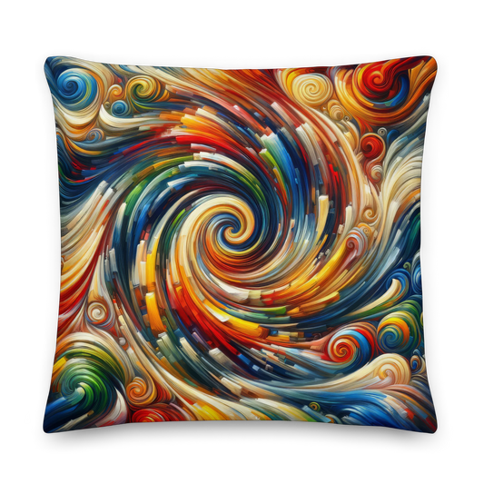 Abstract Art Pillow: Dynamic Whirl