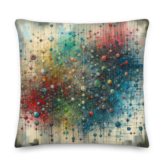 Abstract Art Pillow: Connective Complexity