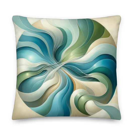 Abstract Art Pillow: Harmonic Convergence