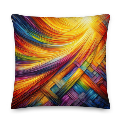 Abstract Art Pillow: Luminous Tapestry