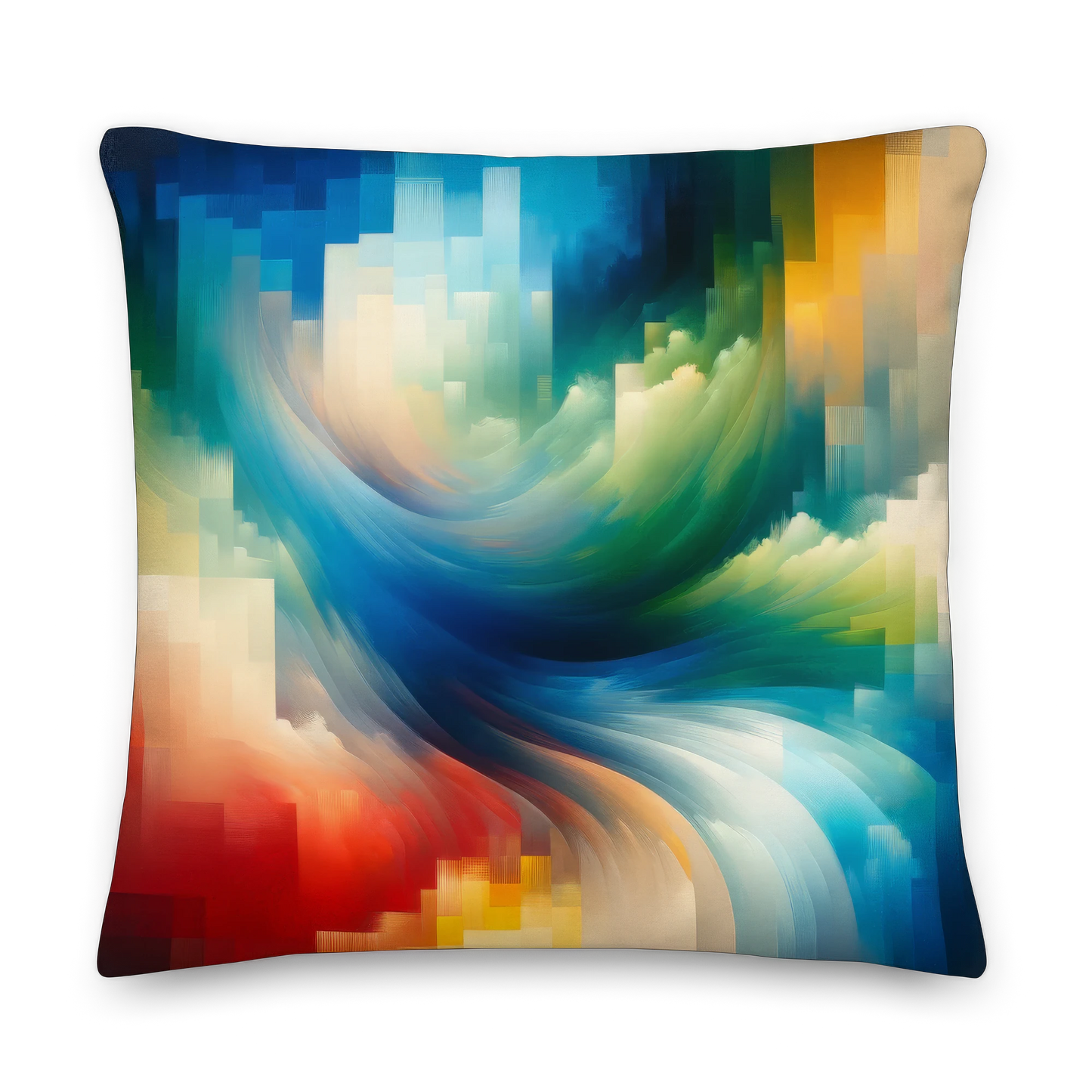 Abstract Art Pillow: Synthesized Spectrum