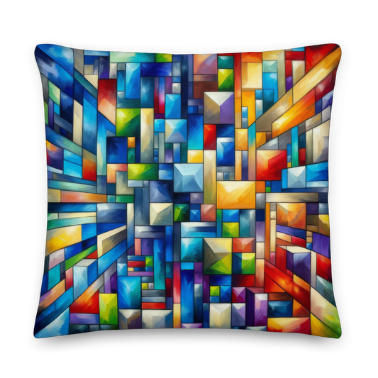 Abstract Art Pillow: Mosaic of Understanding