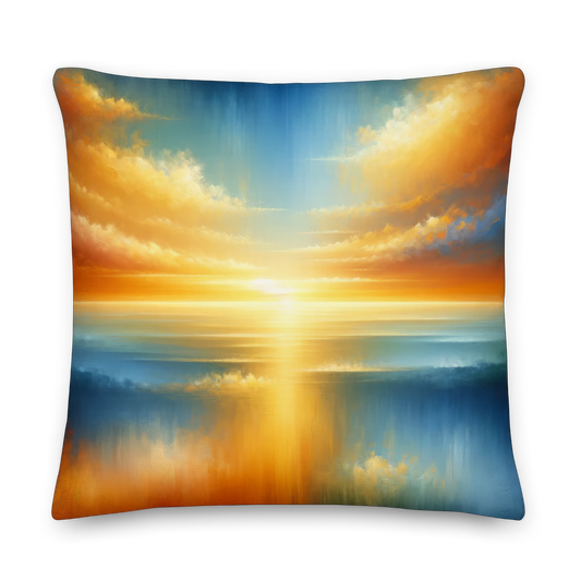 Abstract Art Pillow: Horizon of Hopes