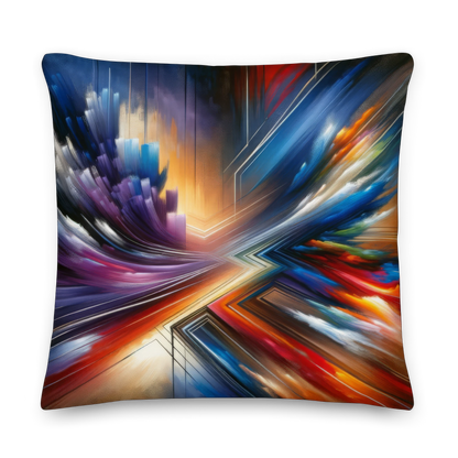 Abstract Art Pillow: Foresight's Canvas