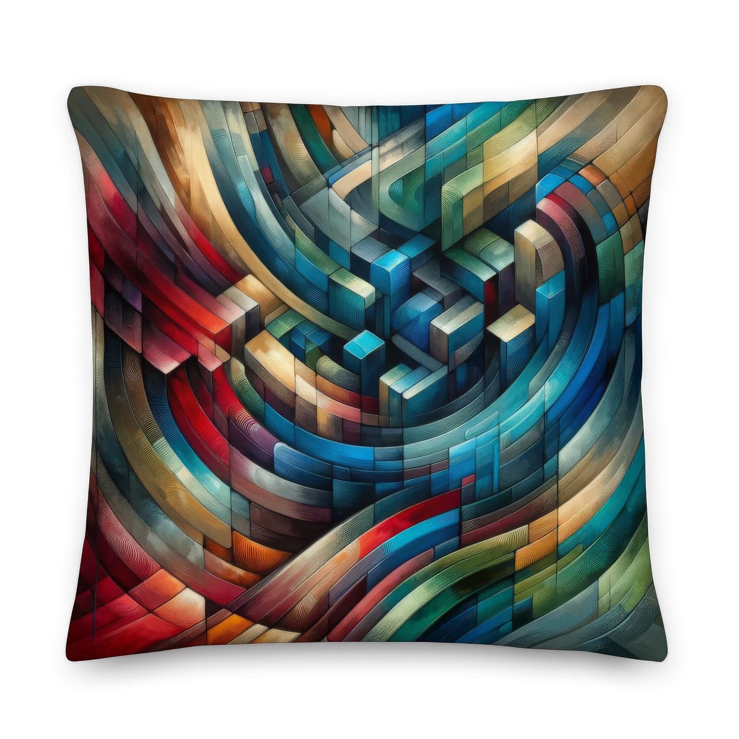 Abstract Art Pillow: Continuum Canvas