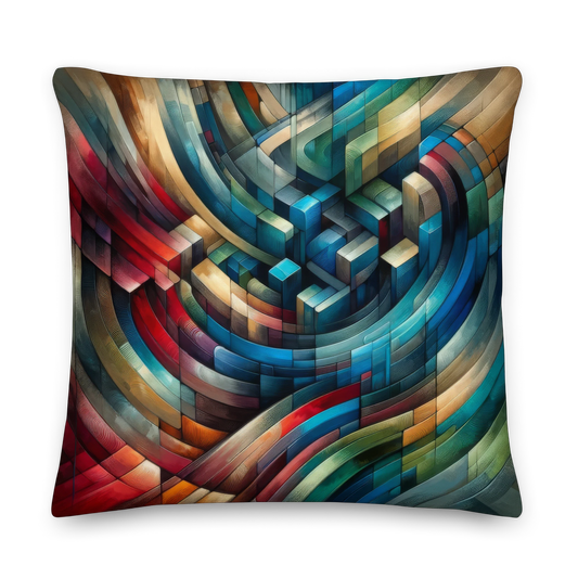 Abstract Art Pillow: Continuum Canvas