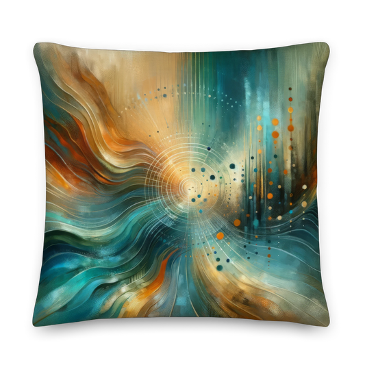 Abstract Art Pillow: Anticipatory Echoes